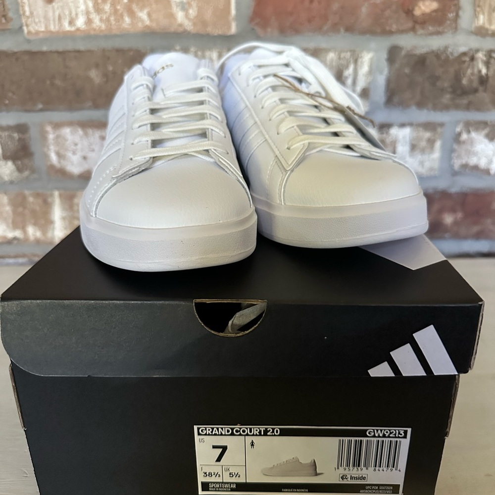 Adidas Grand Court 2.0 Classic White Sneakers - Picture 3 of 4